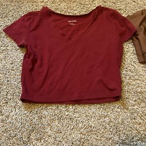 Red crop top